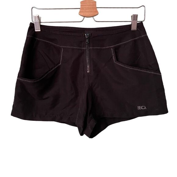 Becca Black Swim Board Shorts with Pockets in Black in Size X-Small - Picture 1 of 6